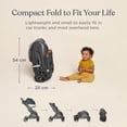 thumbnail image 5 of Ergobaby Metro+ Deluxe Compact Baby Stroller, Lightweight Umbrella Stroller Folds Down for Overhead Airplane Storage (Carries up to 50 lbs), Car Seat Compatible, Skyline Shadow, 5 of 5