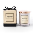 thumbnail image 1 of Vaso de vidrio blanco neutro sin logotipo con tapa de madera, caja de regalo con cinta para velas aromáticas, cera de soja, aromaterapia para uso doméstico, 1 of 5