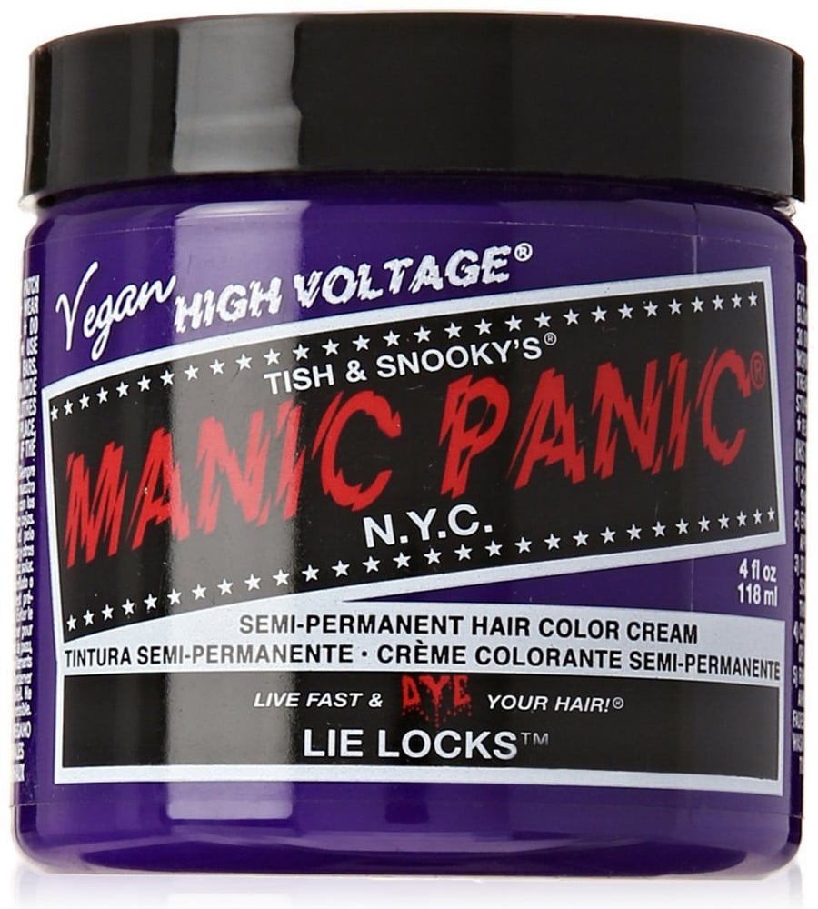 Manic Panic Semi-Permanent Hair Color Cream, Lie Locks 4 oz - (Pack of 6)