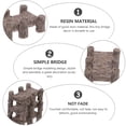 thumbnail image 3 of 12pcs Miniature Bridge Decor Pillar for Garden Bridge Scene Resin Brown 12 Pieces, 3 of 8