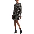 thumbnail image 4 of I.N.C Robe Blouson Mini à Volants Paisley pour Femmes, Noir, Moyen, 4 of 5