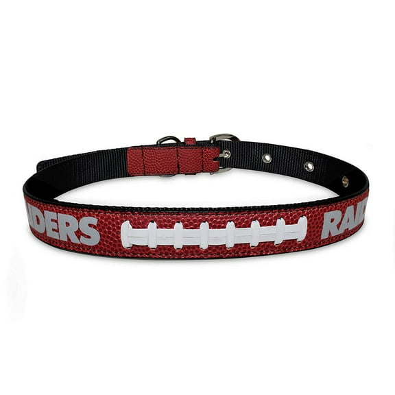 Pets First NFL Las Vegas Raiders Best Dog Collar NFL Signature PRO PVC-Leather Premium - Medium