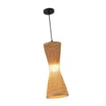 thumbnail image 1 of Runquan Bamboo Woven Pendant Lamp with Adjustable Cord Handmade Traditional Rustic Weave Ceiling Light for Kitchen Restaurant Hallway F, 1 of 8