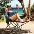 thumbnail image 4 of SUSUZI Folding Camping Chair, Camping Lounge Chair with Detachable Footrest Adjustable Backrest, Portable Folding Chair, 4 of 9