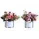 thumbnail image 3 of Gwong Decoración hogareña Plástico Artificial Rose Bouquet Metal Planta Pot Body Party Decoración del hogar Gwong 21032475, 3 of 7