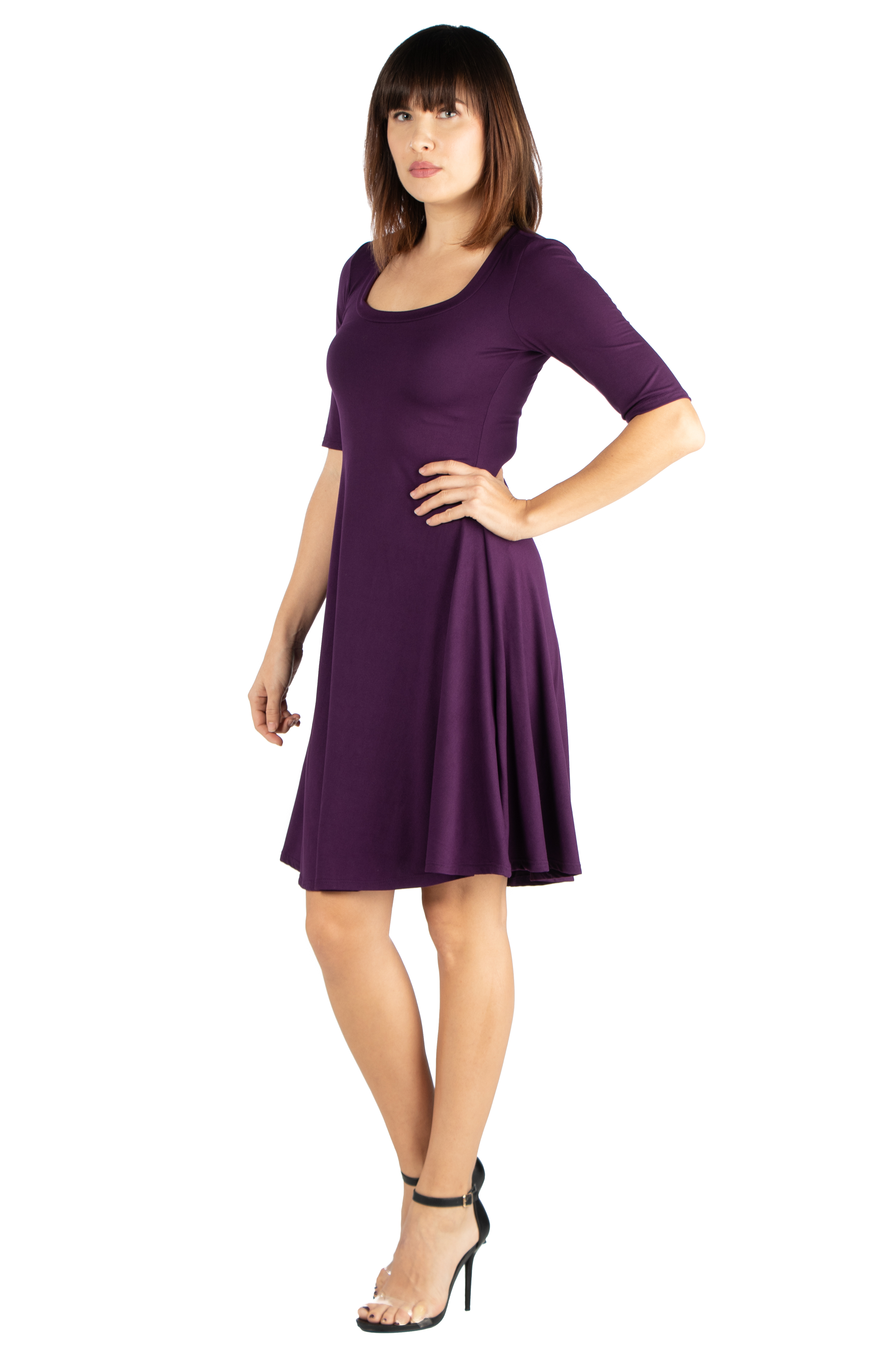 24/7 Comfort Apparel Women's 3/4 Sleeve Dress