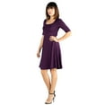 thumbnail image 2 of 24/7 Comfort Apparel Women's 3/4 Sleeve Dress, 2 of 3