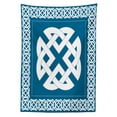 thumbnail image 3 of Ambesonne Celtic Tablecloth Rectangular Table Cover, 4 Element Celtic Knot, 60"x84", Petrol Blue White, 3 of 4