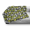 thumbnail image 3 of Lemons Soft Flannel Fleece Throw Blanket, Neatly Scribbled Lemon Fruits on Plain Monocolored Grey Background, Cozy Plush for Indoor and Outdoor Use, 70" x 90", Yellow Green Yellow, by Ambesonne, 3 of 6