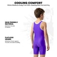 thumbnail image 3 of Exxact Sports Plain Youth Wrestling Singlet For Boys, Premium Powerlifting Singlet, Kids Wrestling Singlets For Training - (Purple, YXS), 3 of 7