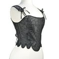 thumbnail image 5 of Aboser Women Bustier Corset Court Vintage Lace Up Body Shaper Adjustable Strap Fishboned Vest Tops Renaissance Gothic Waist Cincher, 5 of 7