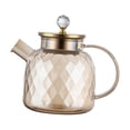 thumbnail image 1 of Tnarru Glass Pitcher Lightweight Tea Pot Kettle for Juice Milk Cold or Hot Beverage 1.3L, 1 of 8