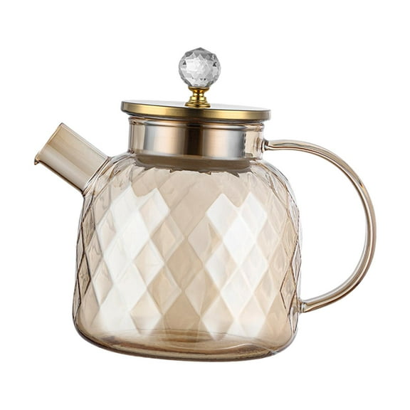 Esquirla Glass Pitcher Iced Tea Pitcher Fridge Pitcher Comfortable Handle Tea Pot Kettle Juice Jug Container for Hot Cold Water Coffee 1.3L