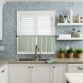thumbnail image 3 of Sage Green Kitchen Curtain 2 Panels Tiers Curtains 36 Inch Length, Country French Rustic Buffalo Plaid Check Curtains Rod Pocket Curtains Window Drapes Treatment Window Cafe Curtains 55x36, 3 of 5