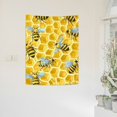 thumbnail image 2 of FCXZI Bees Honeycomb Kitsch Tapestry Wall Hanging for Home Decor 30*40in, 2 of 5
