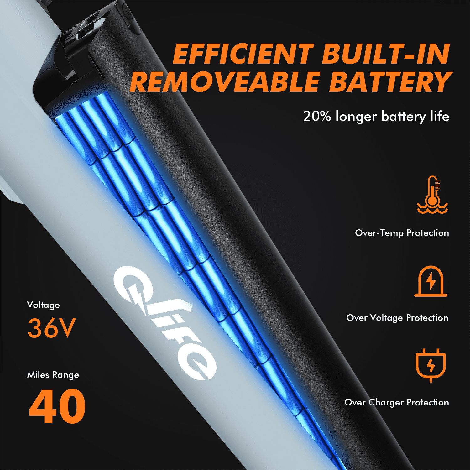 Electric Bike for Adults, Ebike Peak 750W Motor, 20MPH 36V Electric Mountain Bike with 7 Speed, electric bicycles,blue