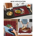 thumbnail image 5 of Large Induction Cooktop Protector Mat Christmas Cardinal Birds Stove Top Covers for Electric Stove, Buffalo Plaid Xmas Holly Leaves Branch Decorative Stove Burner Cover Mats, Glass Top Stove Cover, 5 of 7