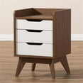 thumbnail image 3 of Home Square 3 Piece Modern Dresser and Nightstand Set in White and Walnut, 3 of 16