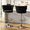 Black, variant on AWQM Velvet Bar Stools Set of 2, Adjustable Counter Height Dining Chairs, Woven Swivel Pub Chairs with Back & Footrest, Counter Stools Bar Chairs for Kitchen Island, Pub, Restaurant, Gray