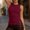 Wine, variant on Josdec Ladies' Solid Crew Neck Ribbed Sleeveless Tank Top Stretch Slim Fit Casual Summer Daily Basic Camisole Tops S-XXL