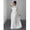 White, variant on Plus Size Elegant White Lace Bodice Pleated Waist Tie Long Dress