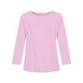 thumbnail image 4 of YOUYEDIAN Girls Shirts 2025 Fall Winter Long Sleeve Tops Crewneck Comfortable Blouses Trendy Clothes Pink 7-8 Years, 4 of 4