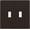 Brown, variant on Double Toggle Switch Cover, Two Gang Light Switch Wall Plate, Standard Size 2-Gang 4.5" x 4.5", Unbreakable Polycarbonate Thermoplastic, UL Listed, 8812-BR, Brown