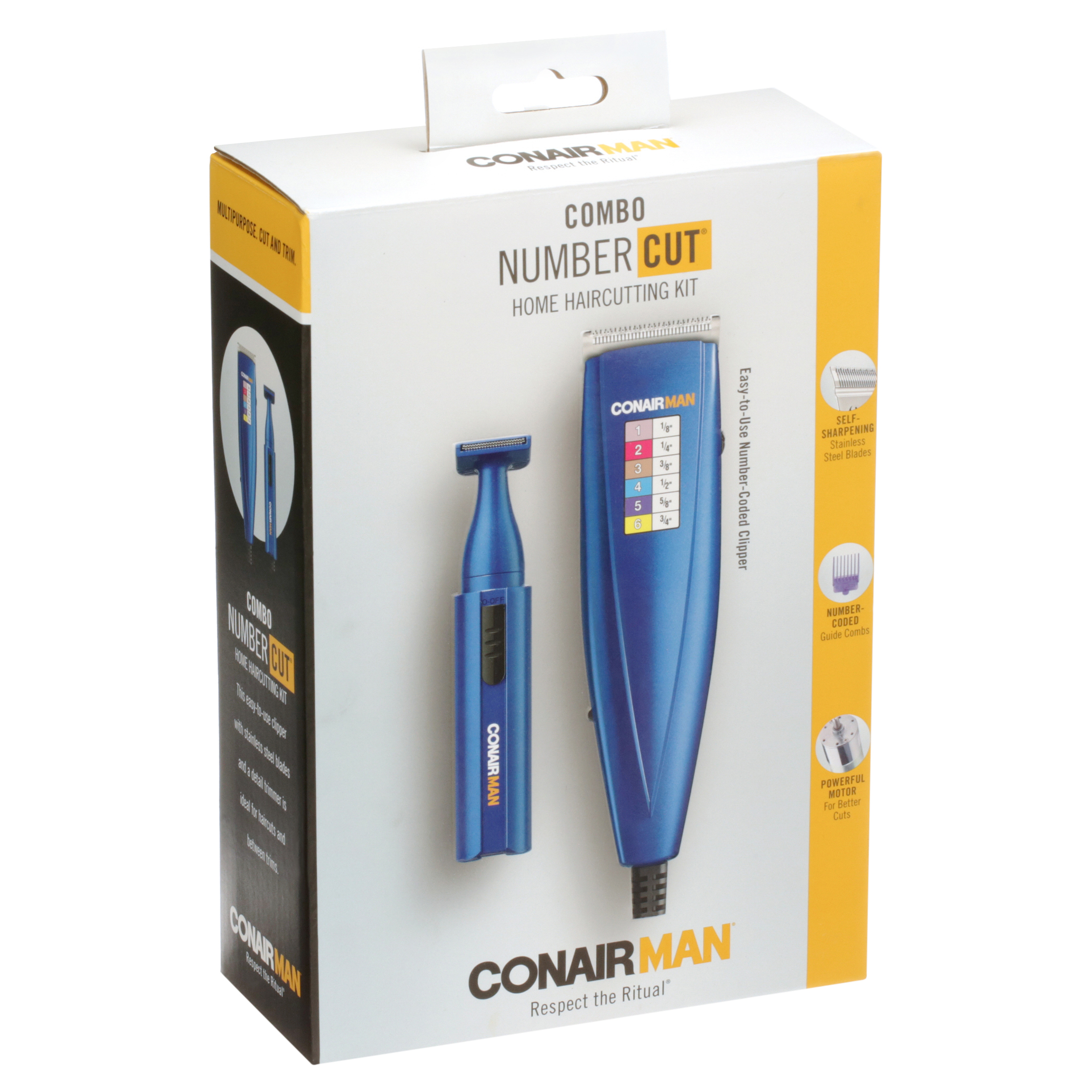 ConairMAN Comb Number Cut Haircut Kit, Blue, Model HC315N - image 3 of 11