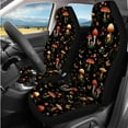 thumbnail image 2 of Garronmavis Cute Mushroom 14 Pcs Car Seat Covers Set with Car Head Rest Cover Steering Wheel Protector Armrest Cover Car Seat Belt Pad Covers Key Ring and Cup Coaster for Cars and SUV Seat, 2 of 6