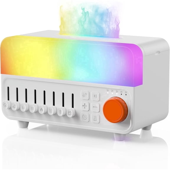 4-in-1 Essential Oil Diffuser with White Noise Machine & Bluetooth Speaker, Aromatherapy Sleep Sound Machine with RGB Night Light for Bedroom Home Office