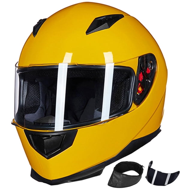 Casco de moto ILM integral DOT modelo JK313 (S, amarillo)