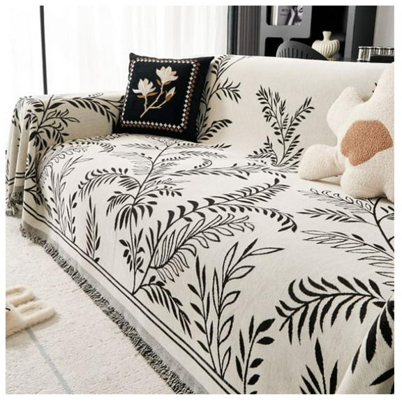 Boho Style Couch Cover,Chenille AB Sided L Shape Sofa Cover Non-Slip Washable Couch Slipcover All-Season Generic Sofa Protector