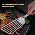 thumbnail image 2 of Spatule en Acier Inoxydable Large et Fine avec Spatule Fendue Légère et Durable Design Biseauté, 2 of 8
