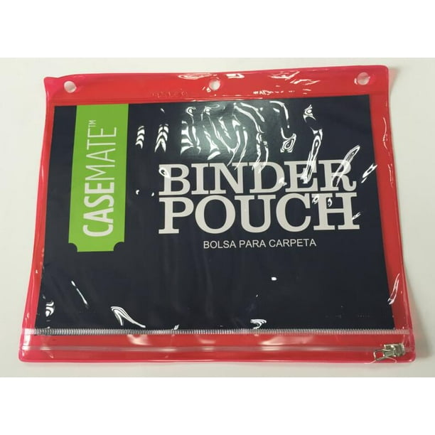 PLASTIC BINDER POUCH,CASEMATE BRAND,BINDER POUCH,CLEAR PVC,FIT 3BINDER