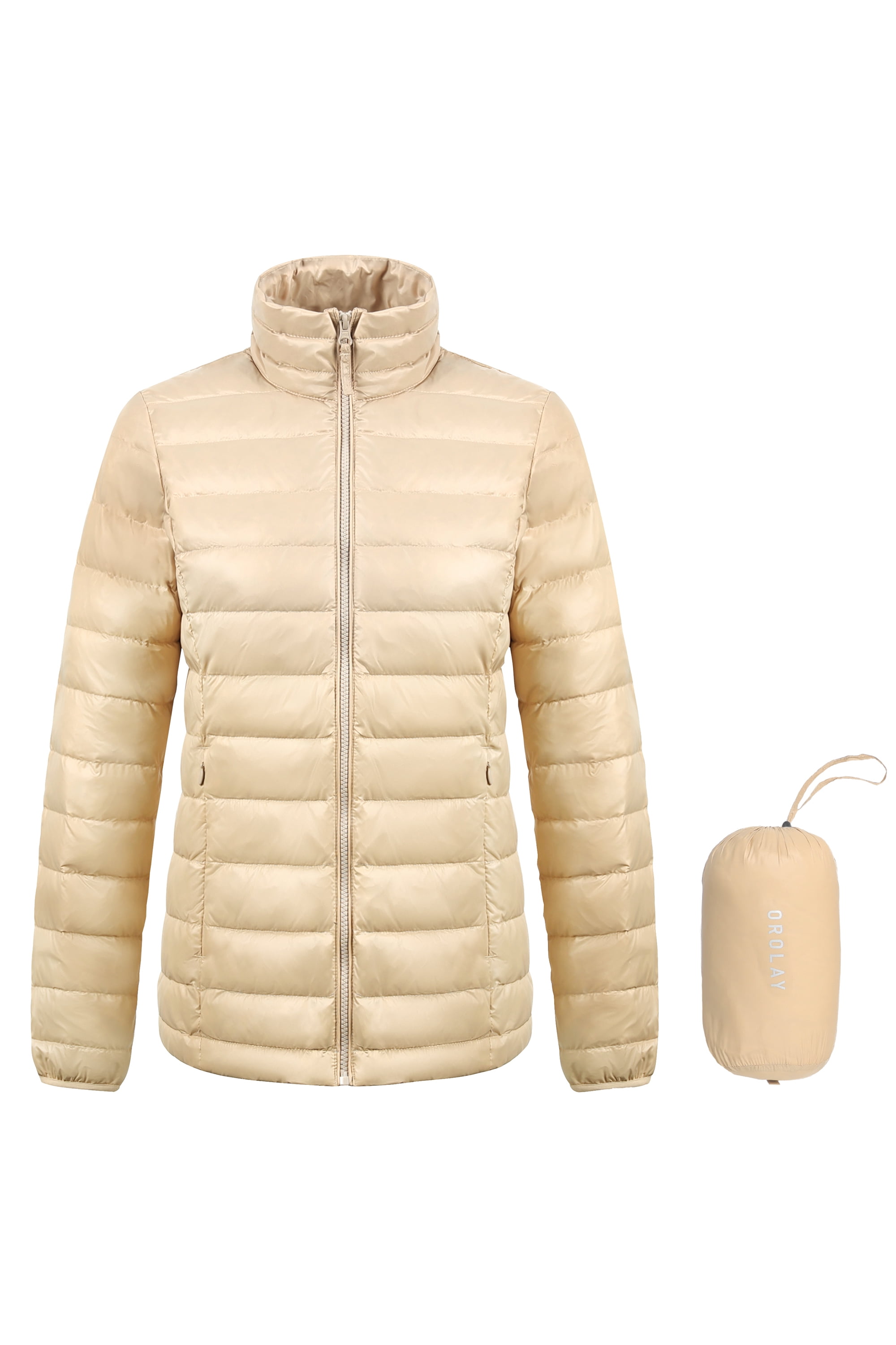 Orolay Women's Lightweight Packable Down Jacket Quilted Puffer Coat with Stand Collar