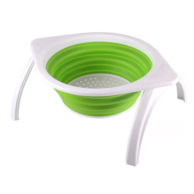 Cesta de drenaje plegable Yuarrent colador de frutas y verduras Organizador verde