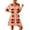 Pink 45, variant on SELONE Halloween Pajamas Women Nightgown Plus Size Short Sleeve Dress Hat Pumpkin Ruffle Dress Gift for Wife Nightshirts