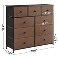 thumbnail image 6 of REAHOME 9 Drawer Steel Frame Bedroom Storage Organizer Dresser, Espresso, 6 of 7