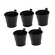thumbnail image 3 of 5 cubos de metal galvanizado, cubos de hielo, recipientes para manualidades con asa, decoración del hogar, jarrones metálicos decorativos resistentes Negro, 3 of 8