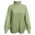 thumbnail image 5 of Chandail-Over Décontracté Surdimensionné en Tricot Côtelé pour Femmes Manches Longues Col Rond Hauts Automne Hiver Mode Confortable Doux Chaud, 5 of 5