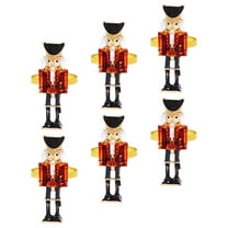 FOMIYES 6Pcs Metal Nutcracker Shaped Napkin Rings Christmas Table Decoration Assorted Color