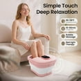 thumbnail image 2 of MaxKare Collapsible Foot Spa Bath Massager with Heat, Digital Display Remote Control, 6 Large Massage Rollers, Pink, 2 of 10