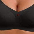 thumbnail image 5 of Zpanxa Bras for Women No Underwire Solid Seamless Wireless Bra V-Neck Adjustable Thin Straps Scalloped Hem Center Heart Detail Pullover Style, 5 of 5