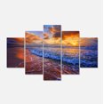 thumbnail image 2 of Beautiful Waves under Cloudy Sky - Large Seashore Canvas Art Print, 2 of 3