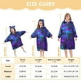 thumbnail image 4 of FORMRS Wearable Blanket Hoodie with Sleeves for Kids Cozy Flannel Sweatshirt, Night Mushrooms Pattern, 4 of 7