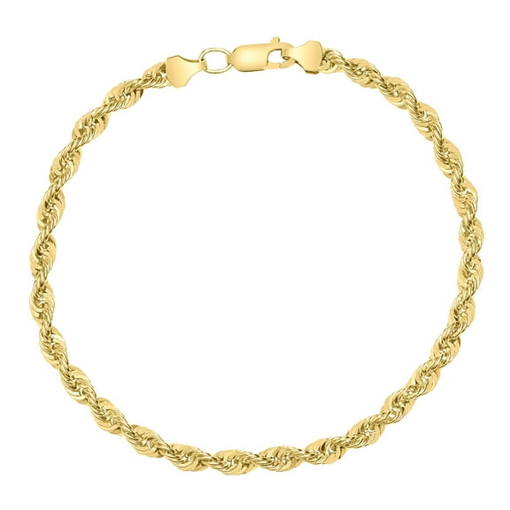 SZUL Women's 14K Yellow Gold Filled 6MM Rope Chain Bracelet with Lobster Clasp