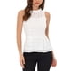 thumbnail image 1 of Inspira Chic Conjunto Top Sin Mangas de Encaje Floral con Cuello Fruncido y Espalda con Abertura para Mujeres XL Blanco, 1 of 7