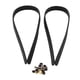 thumbnail image 1 of 2Pcs Bag Hand Strap Split Leather DIY Hand Made Handbag Parts with 8 Set Bronze Rivets(Black ), 1 of 10