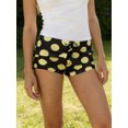 thumbnail image 6 of LMLYSoH Women's Dot Print Mini Shorts Summer Fashionable Fold Over Low Waist Micro Shorts, 6 of 9