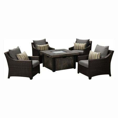 DISCONTINUED BY VENDOR 08 02 Deco 5pc Fire Chat Set - Charcoal Grey by RST Brands